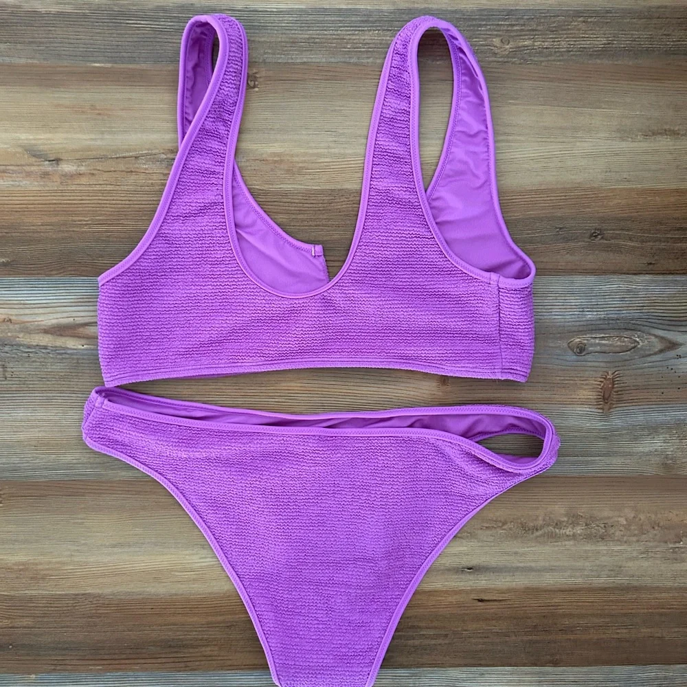 Fuchsia Pink Bikini Set L - Picture 2 of 7